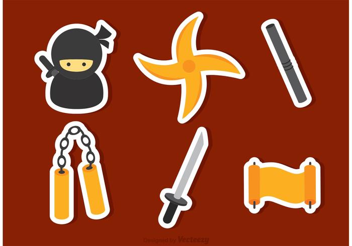 Ninja Iconos Vector