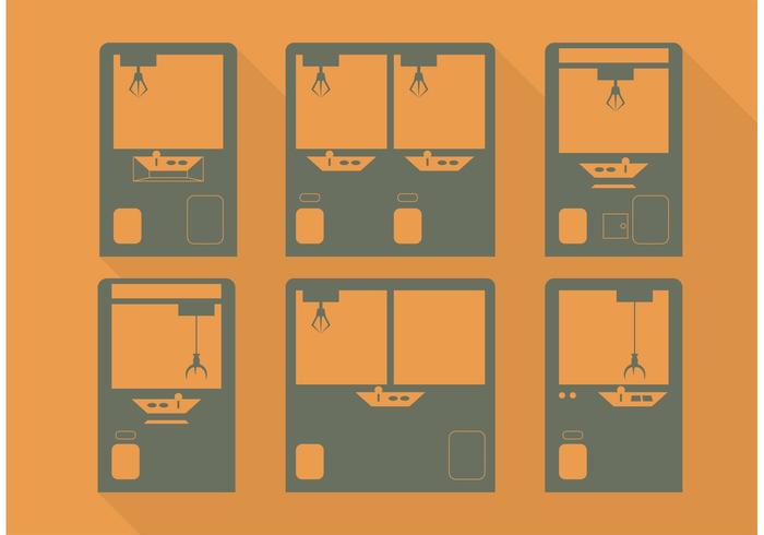 Minimalism Claw Machine Vector Set