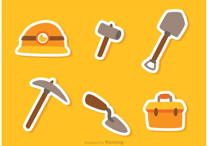 Construction Tool Sticker Vectors