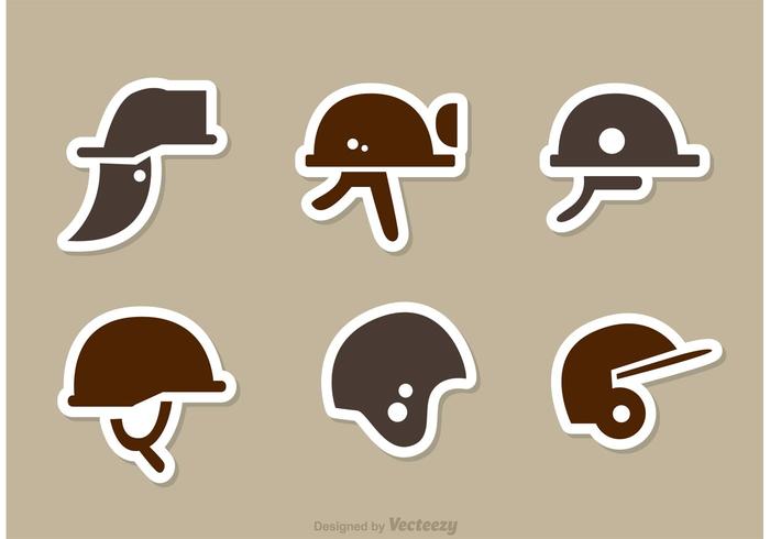 Helmet Side icons Vector