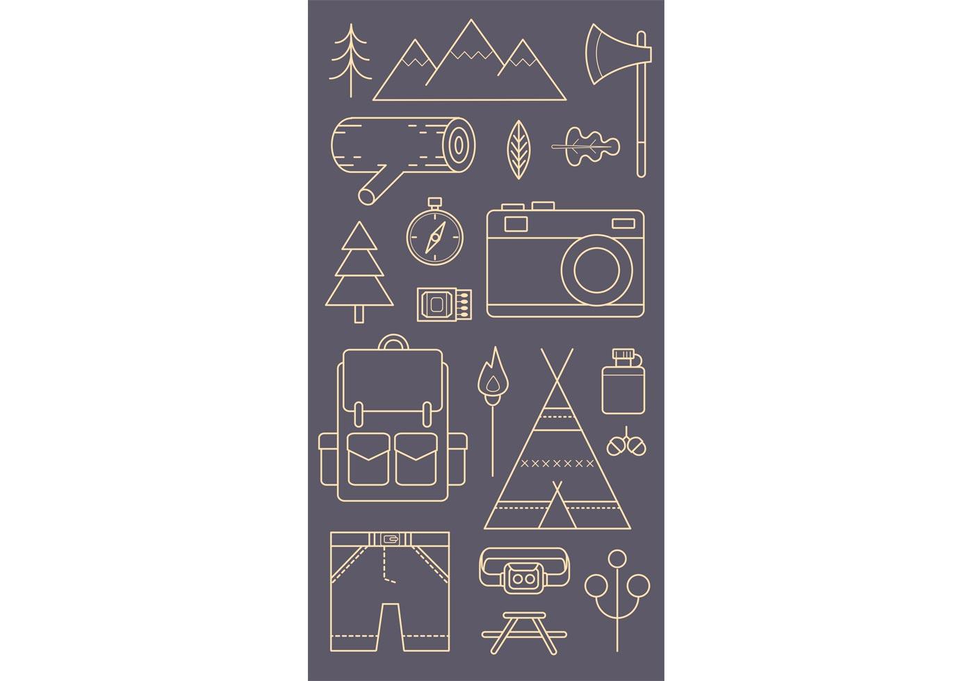 Camping Pattern Vector 89050 Vector Art at Vecteezy