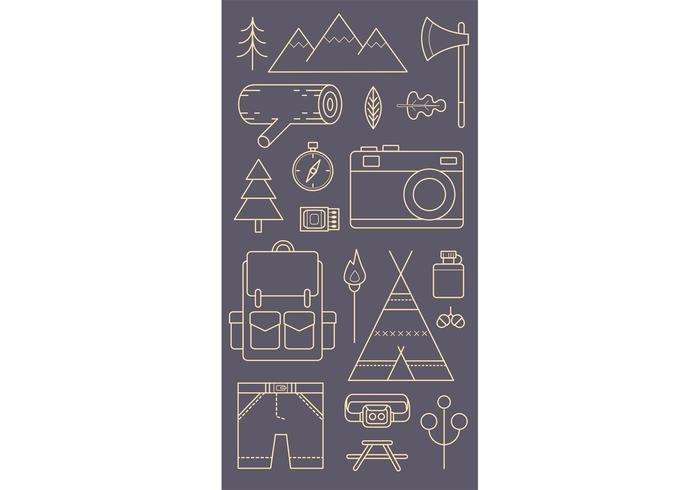 Camping Pattern Vector 