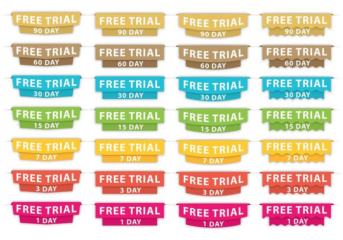 Free Trial Headers vector