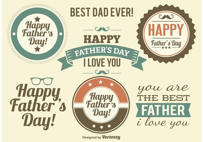 Father's Day Label Vectors Father's Day Label Vectors