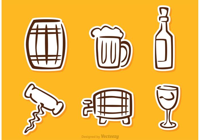 Vector de iconos de whisky Vector