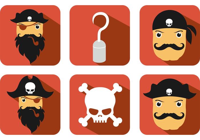 Iconos Del Vector Del Pirata