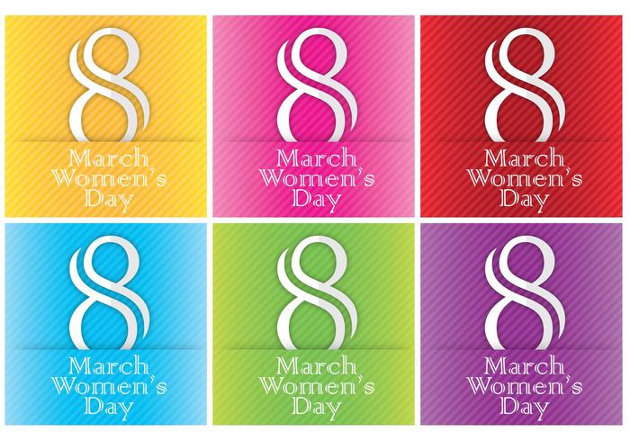 Women's Day Card Template Vectors