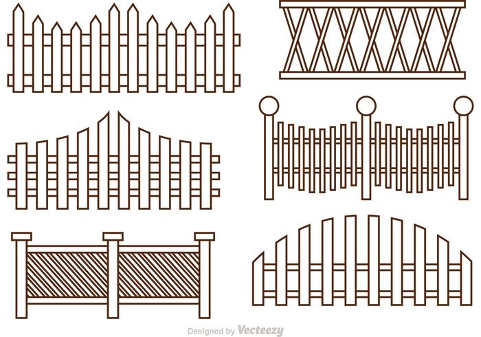 Iconos de vectores de contorno