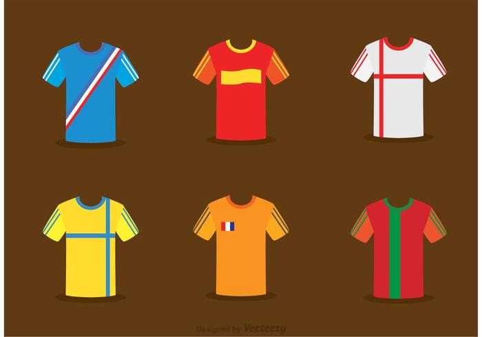 Collection Of Soccer Jersey Vector