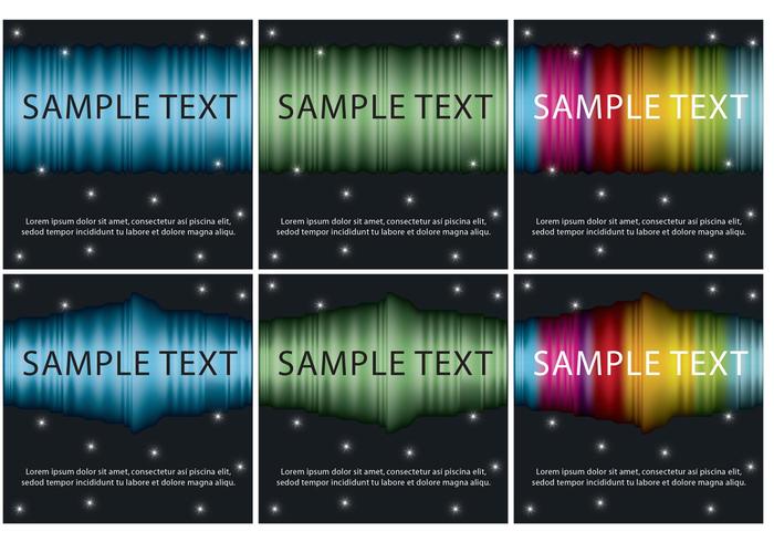 Plantillas del vector de la aurora boreal