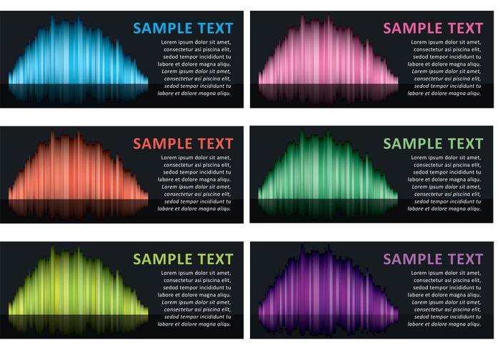 Northern Lights Banner Vectors Northern Lights Banner Vectors