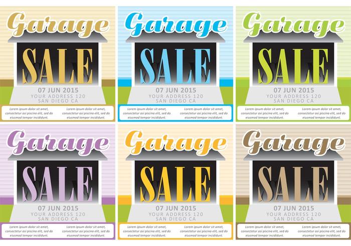 Garage Sale Vector Backgrounds