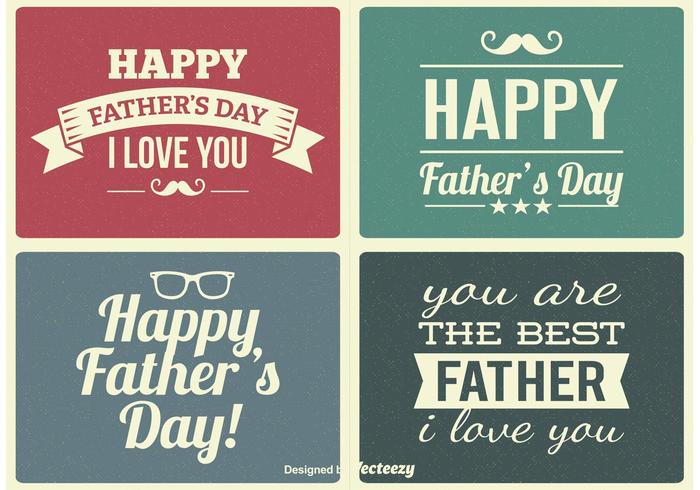 Vintage Father's Day Labels vector