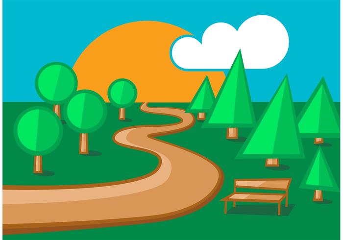 Woodland Park Path Vectors