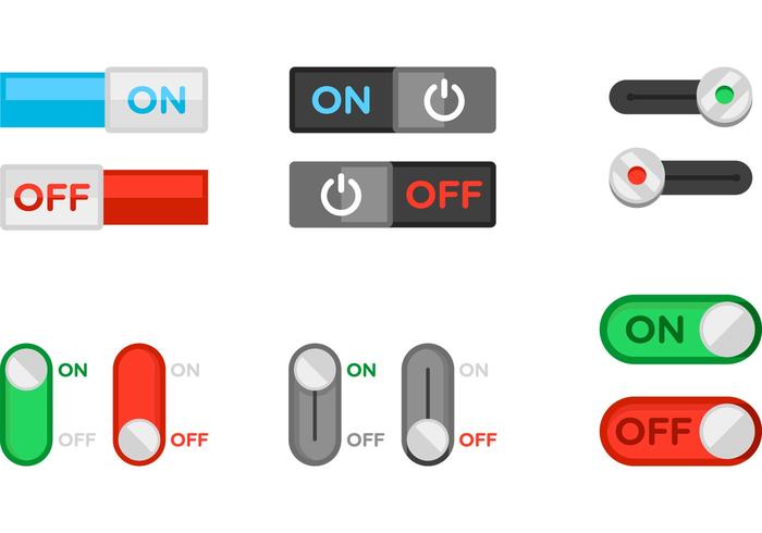 On Off Flat Switch Vector Free On Off Flat Switch Vector Free
