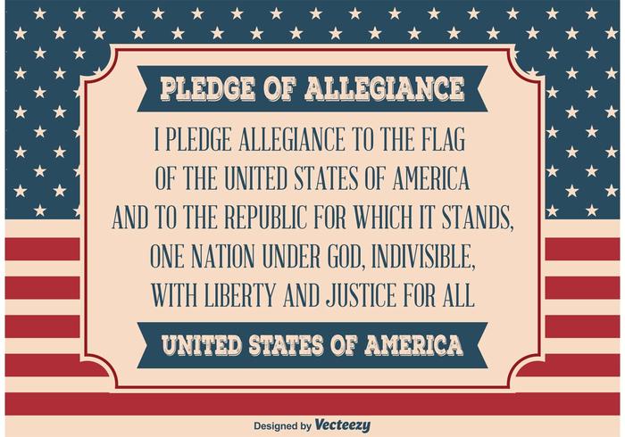 Pledge of Allegiance Illustration vector