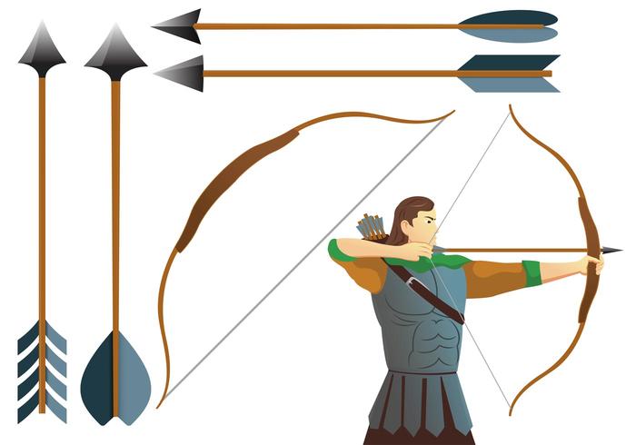 Aim Compound Bow and Archer Vectors 