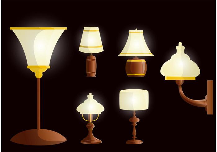 Nice Wooden Lamp Vectors  