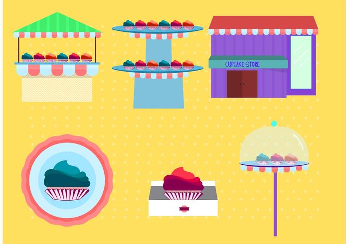 Cupcake Store Vectors 