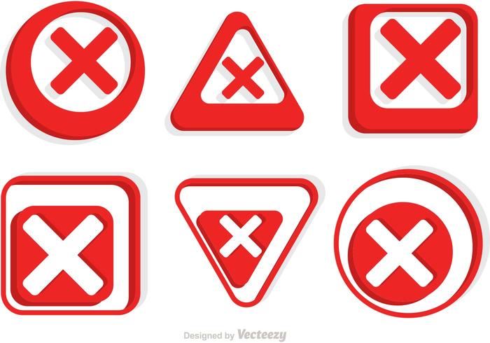 Cancelled Red Icons Vector Pack Cancelled Red Icons Vector Pack