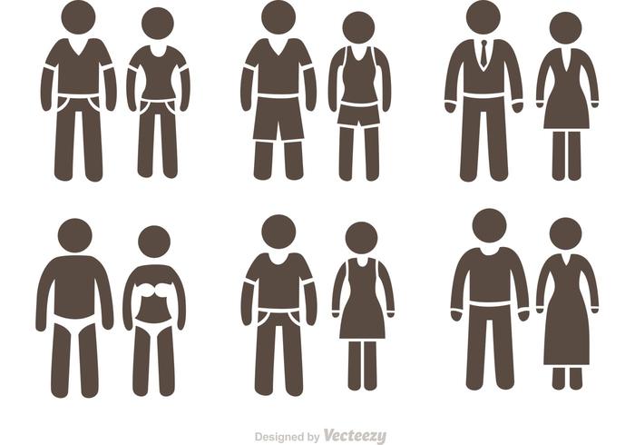 Couple Stick Figure Icons Vector Pack Couple Stick Figure Icons Vector Pack