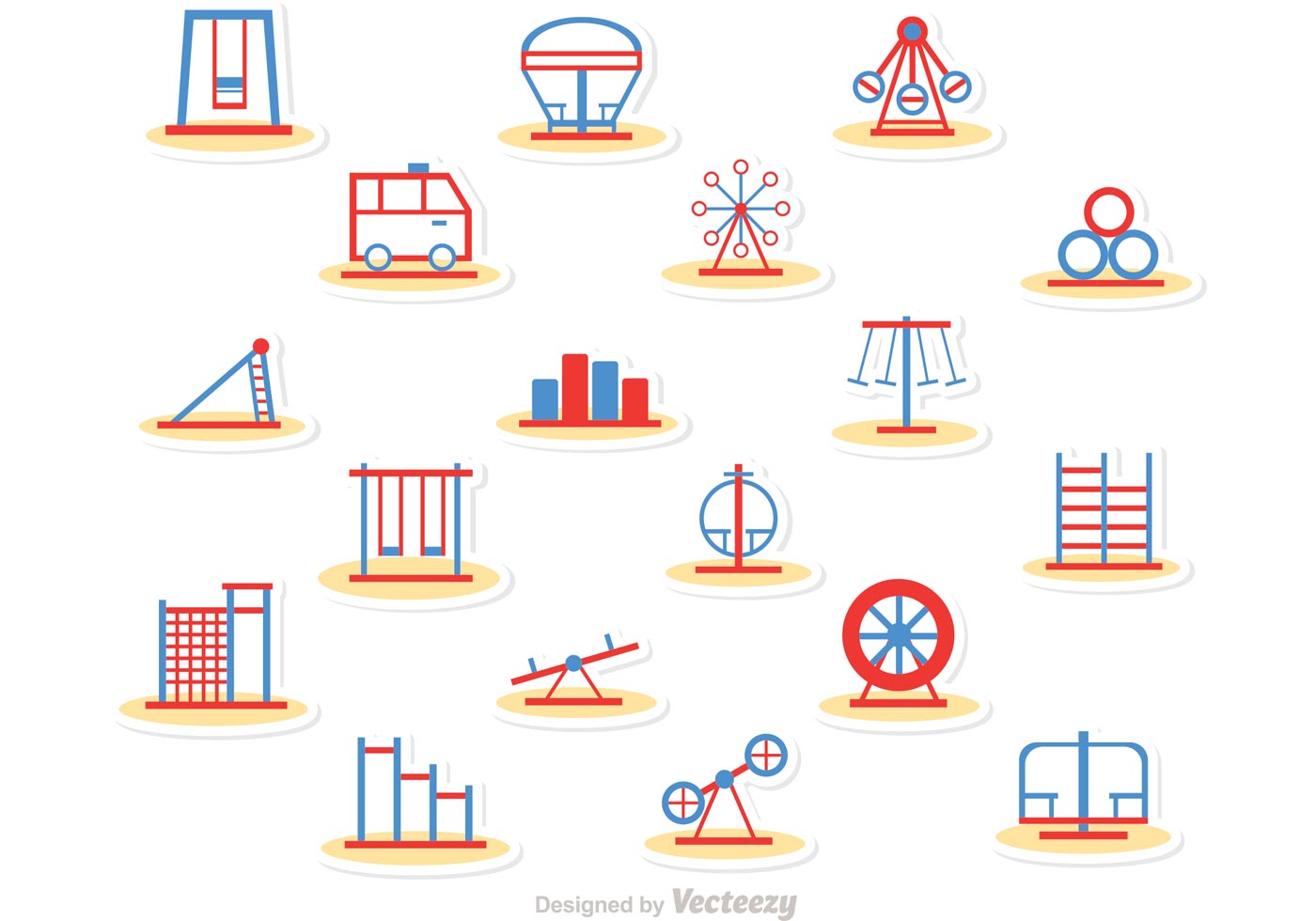 Download Simple Line Playground Icons Vector Pack - Download Free ...