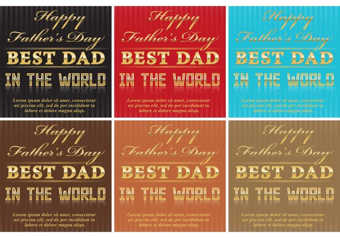 Happy Father's Day Elegant Card Vectors