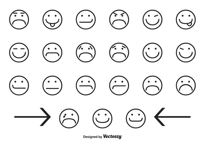 Assorted Smiley Face Icons vector
