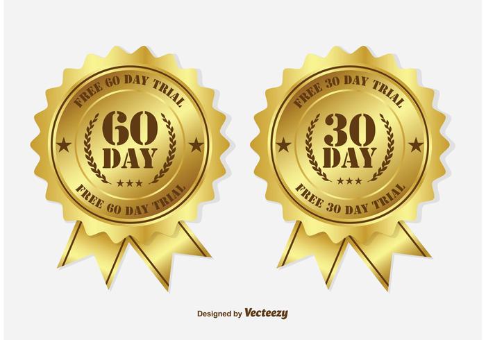Gold Free Trial Badges Gold Free Trial Badges
