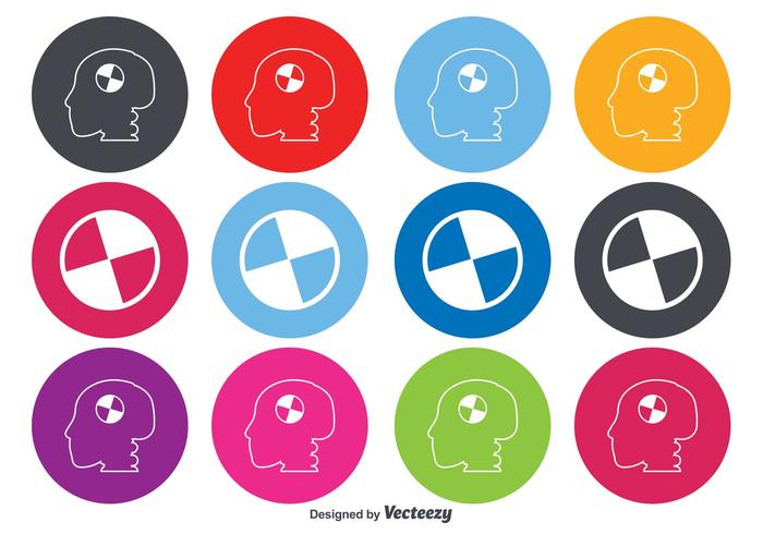 Crash Test Dummy Symbol Icons vector