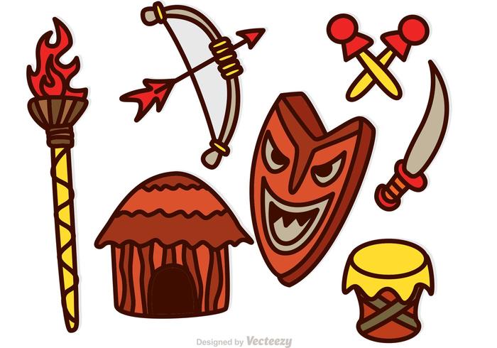 Iconos de Tiki Vectores