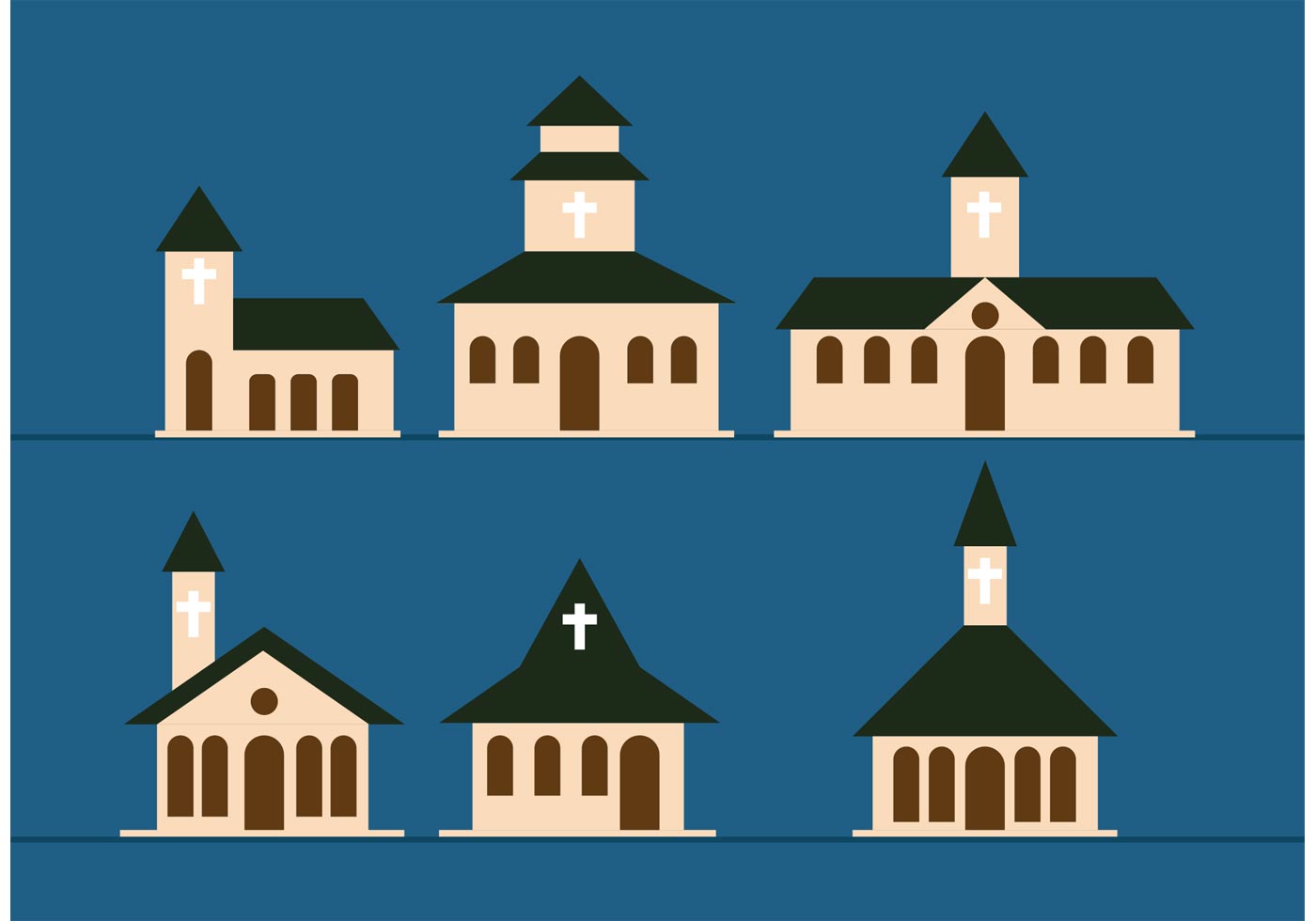 Download Country Church Vectors 89371 Vector Art at Vecteezy