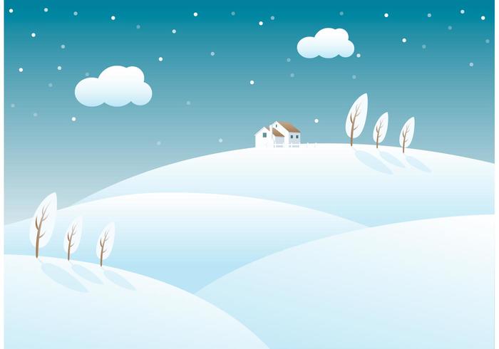 Free Snow Covered Rolling Hills Vector