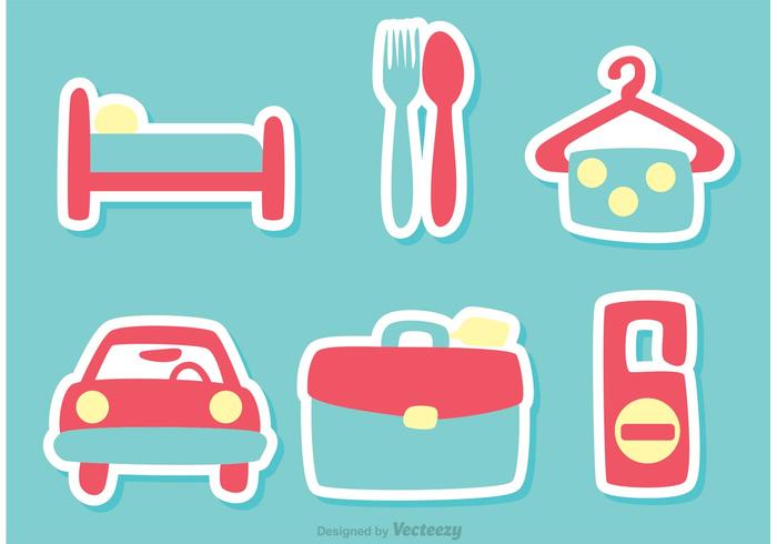 Travel And Vacation Icons Vector