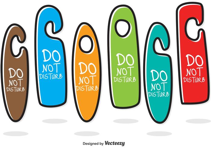 Colorful Do Not Disturb Hanger Vectors