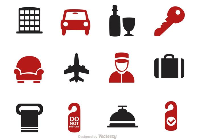 Iconos De Los Hoteles Vectores