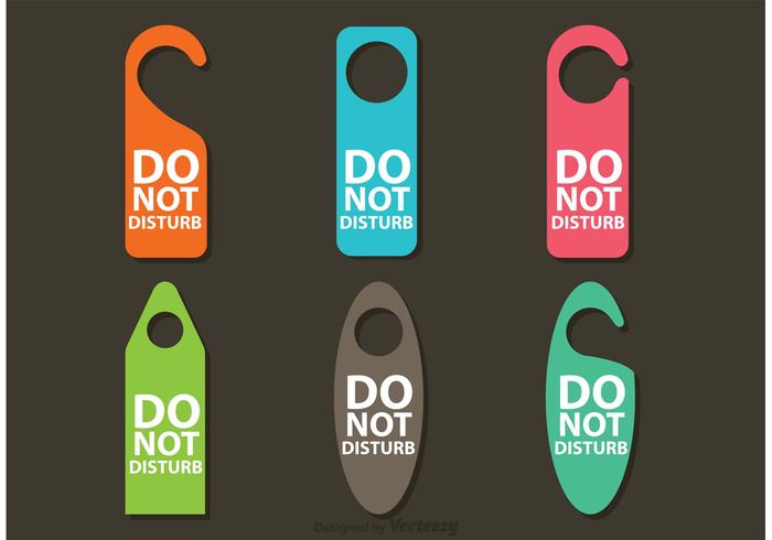 Do Not Disturb Hanger Vectors