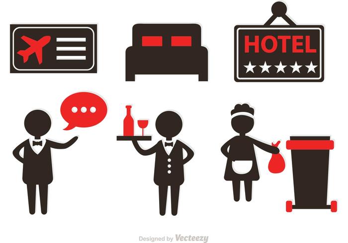 Hotel Service Icons Vectors