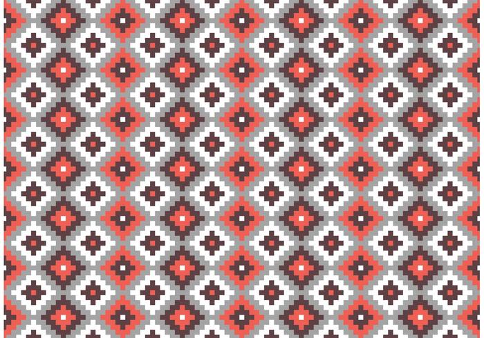 Aztec Mayan Primitive Bricks Pattern Vector