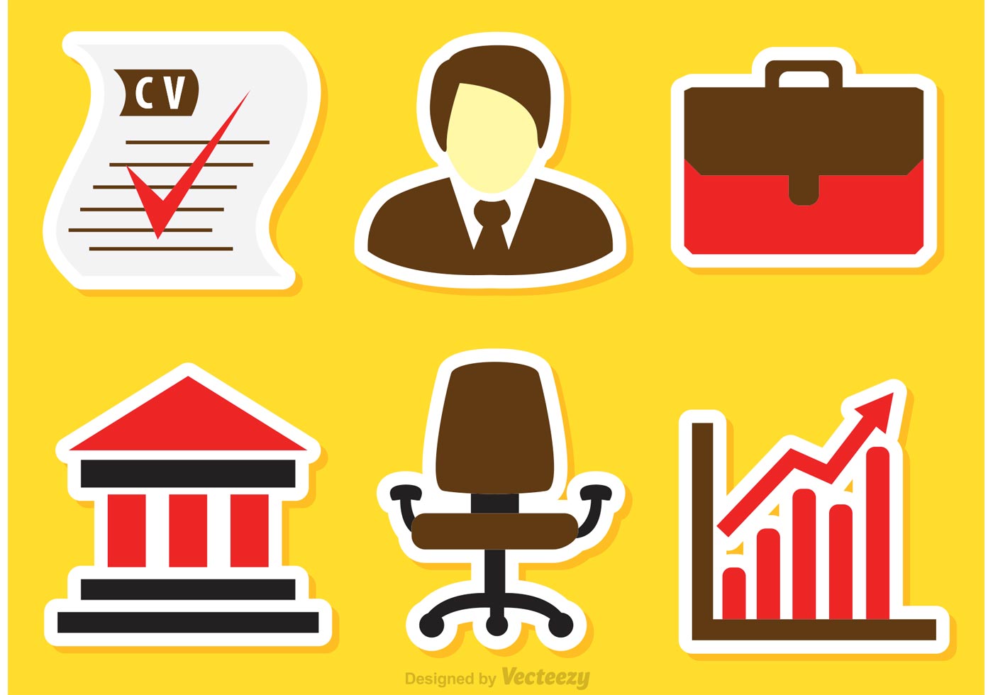 job business icons vectors