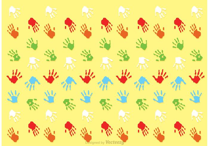 Child Handprint Pattern Vector