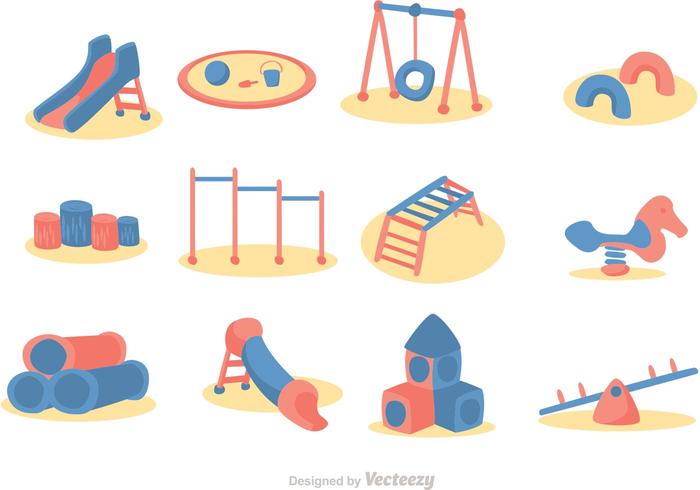 Cartoon Playground Icon Vector Pack