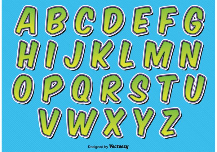 Comic Style Alphabet vector