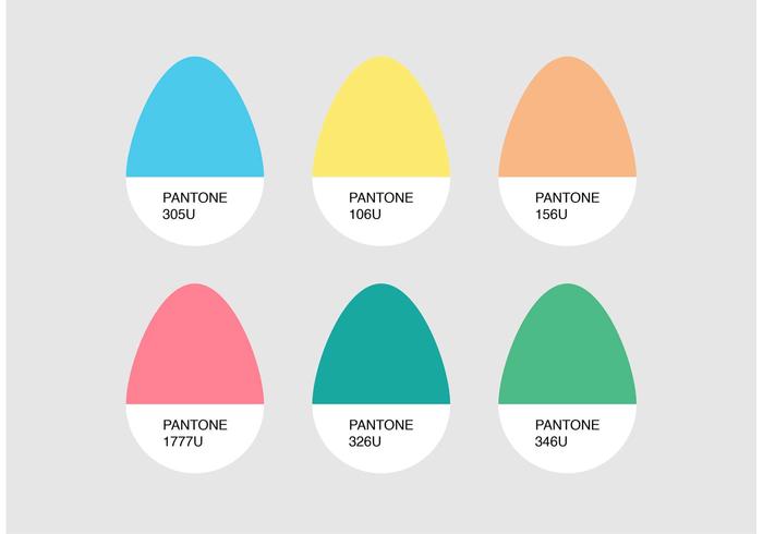 Pantone huevo de Pascua Vector Set