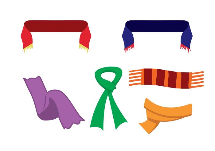 Iconos de la bufanda libre del cuello del vector