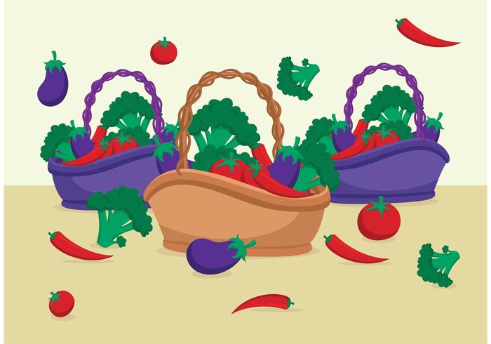 Food Basket Vectors