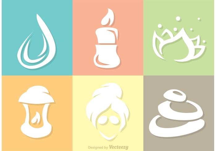 Beauty Treatment White Icons Vector Pack