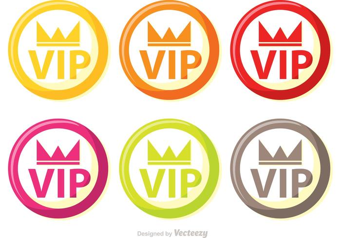 Colorful Circle Vip Icons Vector Pack Colorful Circle Vip Icons Vector Pack