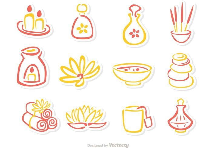 Beauty Treatment outline Icons Vector Pack