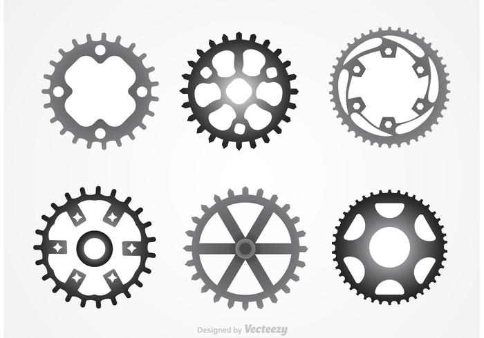 Metal Bike Sprockets Vectors Metal Bike Sprockets Vectors